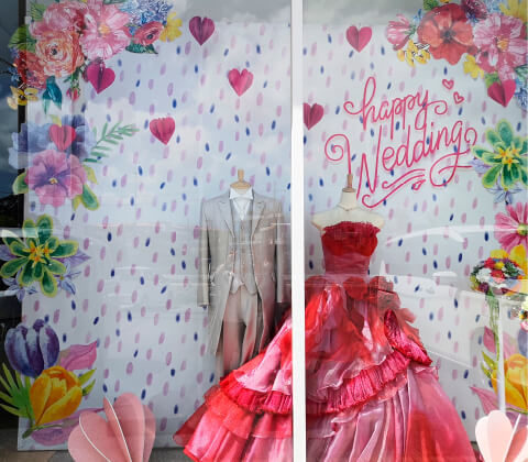 ブライダルウィンドウ　ディスプレイ